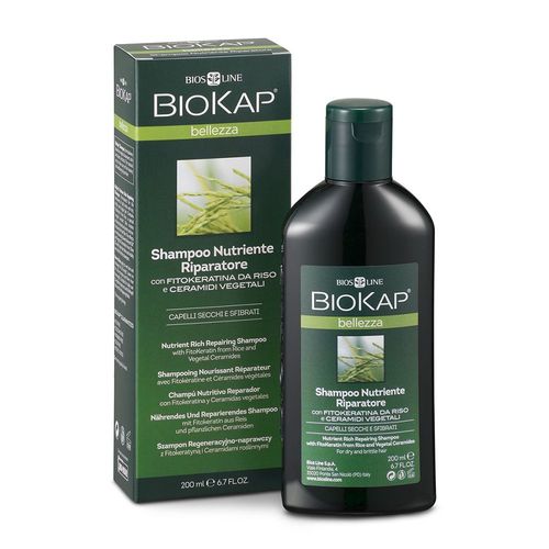 Biokap - Shampooing Nourrissant Réparateur Naturel Pour Cheveux Secs Etabimés 200 Ml 