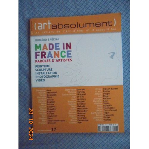 Art Absolument : Les Cahiers De L'art D'hier Et D'aujourd'hui No.17 (Ete 2006)