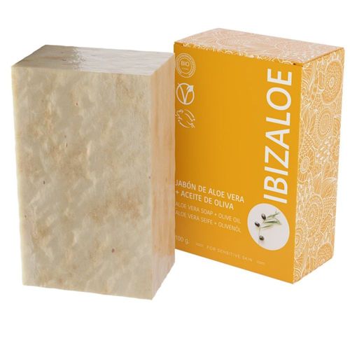 Ibizaloe - Savon Bio Aloe Vera + Huile D'olive, 100 G Savon 100 Ml 