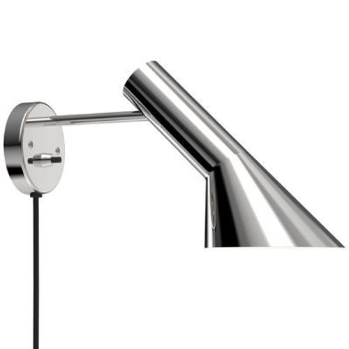Applique Avec Prise Aj Gris Argent Métal / Orientable - Arne Jacobsen, 1957 - Louis Poulsen