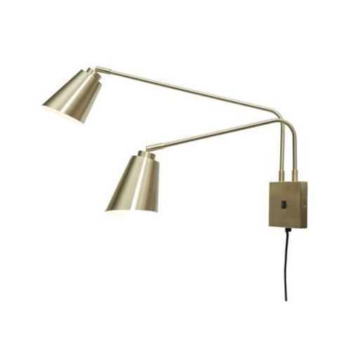 Applique Avec Prise Bremen Métal Or / 2 Bras Orientables - L 135 Cm - It's About Romi