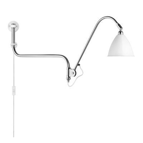 Applique Avec Prise Bestlite Bl10 Métal Blanc / Réédition 1930 - Gubi