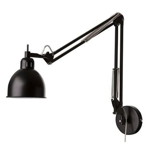 Applique Avec Prise Job Métal Noir / 2 Bras Articulés - L 78 Cm - Frandsen