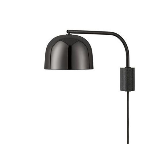 Applique Avec Prise Grant Métal Pierre Gris Noir / Métal Et Granite - Orientable - L 43 Cm - Normann Copenhagen