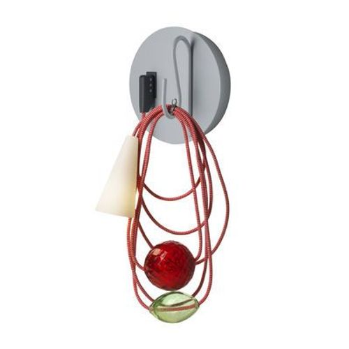 Applique Filo Métal Verre Céramique Multicolore / H 57 Cm - Foscarini