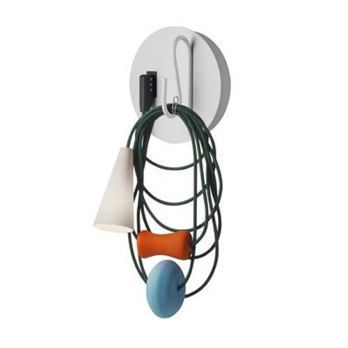 Applique Filo Métal Verre Céramique Multicolore / H 57 Cm - Foscarini