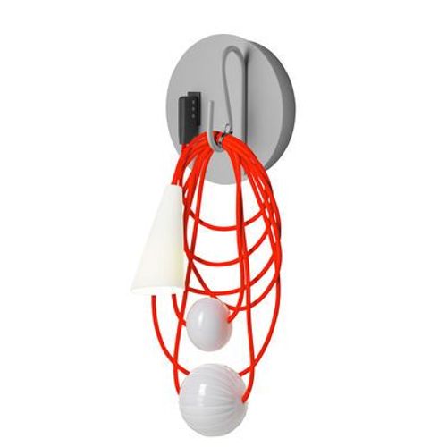 Applique Filo Métal Verre Céramique Multicolore / H 57 Cm - Foscarini