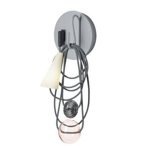 Applique Filo Métal Verre Céramique Multicolore / H 57 Cm - Foscarini