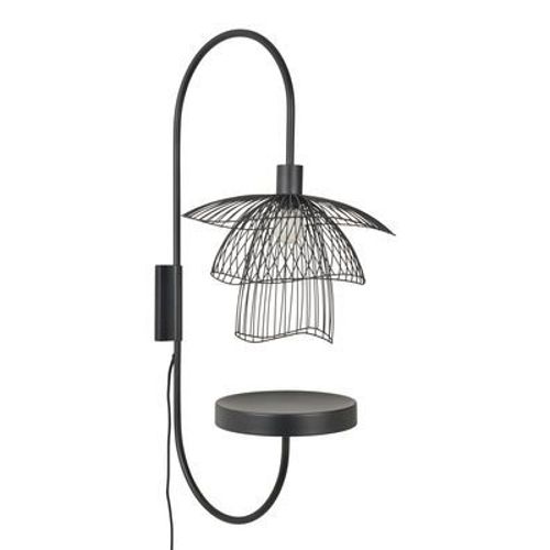 Applique Papillon Métal Noir / H 75 Cm - Tablette - Forestier