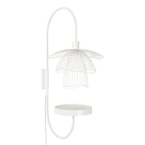 Applique Papillon Métal Blanc / H 75 Cm - Tablette - Forestier