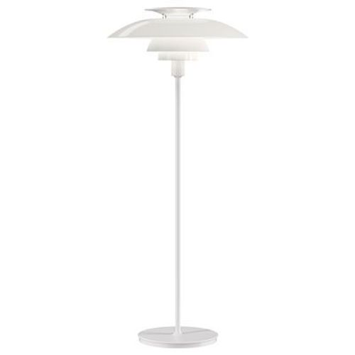 Lampadaire Ph 80 Plastique Blanc / 1974  - Ø 55 X H 131,5 Cm - Interrupteur - Louis Poulsen