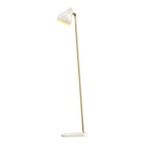 Lampadaire Vl38 Métal Blanc Or / Led - H 120 Cm - Réédition 1940 - Louis Poulsen