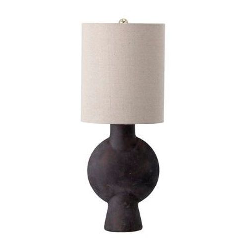 Lampe De Table  Tissu Céramique Beige / Lin Et Terre Cuite - H 54 - Bloomingville