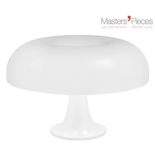 Lampe De Table Masters' Pieces - Nesso Plastique Blanc / 1967 - Ø 54 Cm - Artemide