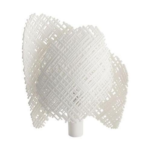 Lampe De Table Tea Plastique Blanc / L 28 X H 32,5 Cm - Matériau Recyclé - Kartell
