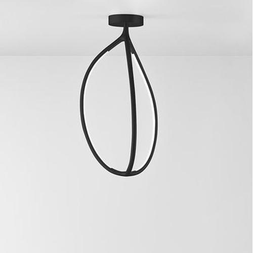 Plafonnier Arrival Led Métal Noir / Small - H 66 Cm / Bluetooth - Artemide