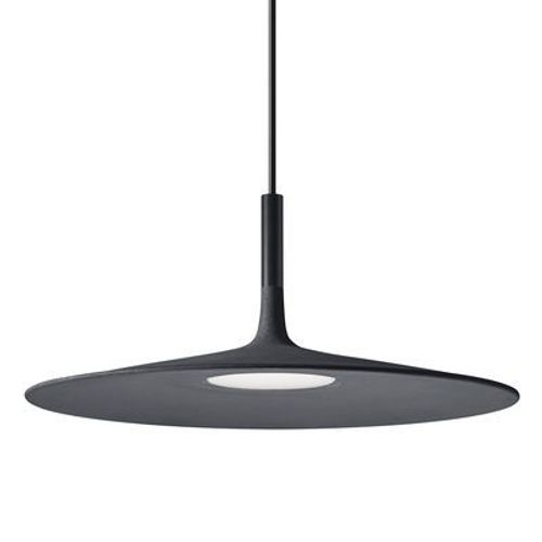Suspension Aplomb Large Pierre Gris Noir / Led - Béton - Ø 45 X H 20 Cm - Foscarini