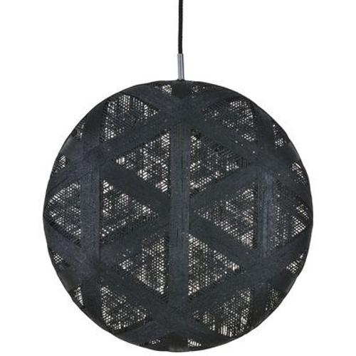 Suspension Chanpen Hexagon Tissu Noir / Ø 52 Cm - Forestier