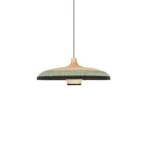 Suspension Grass M Fibre Végétale Bleu Multicolore / Ø 60 X H 21 Cm - Abaca Tressé Main - Forestier