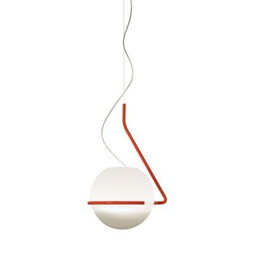 Suspension Tonda Large Verre Orange / Ø 33 Cm - Foscarini