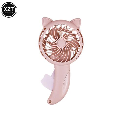 Rose - Ventilateur portable, mini ventilateur portable USB rechargeable,  petit ventilateur de poche à 5 vitesses avec