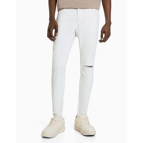 Jeans Super Skinny Homme 38 Blanc