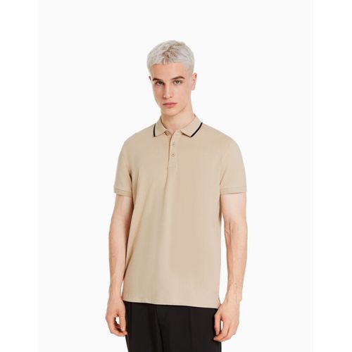 Polo Manches Courtes Bandes Homme Xs Camel