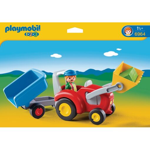 Playmobil 6964 - Fermier Avec Tracteur Et Remorque - 2