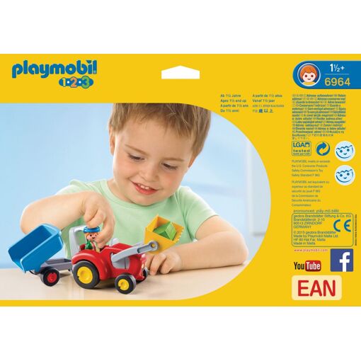 Playmobil 6964 - Fermier Avec Tracteur Et Remorque - 3