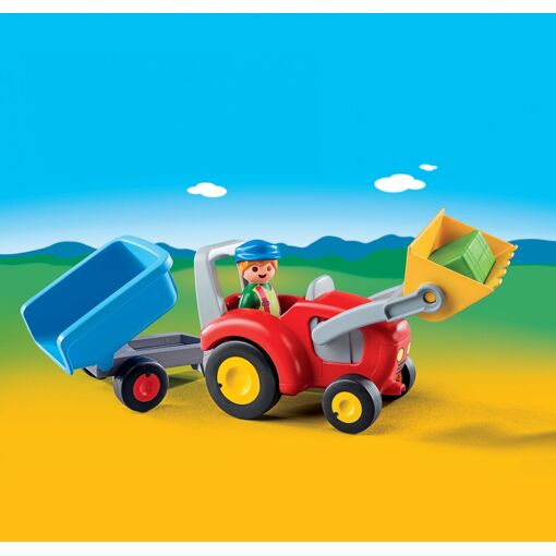 Playmobil 6964 - Fermier Avec Tracteur Et Remorque - 4