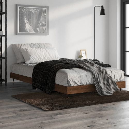 Vidaxl Cadre De Lit Sans Matelas Chêne Marron 100x200 Cm