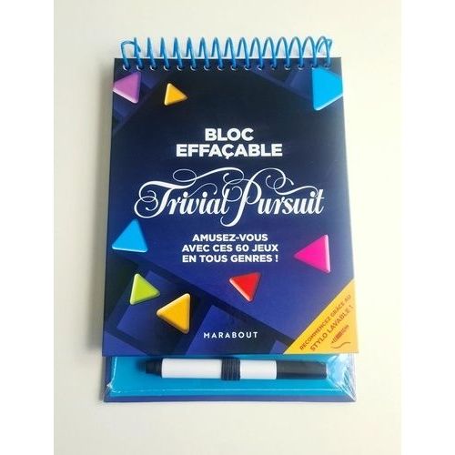 Bloc Effaçable Trivial Pursuit - Avec Un Feutre Effaçable