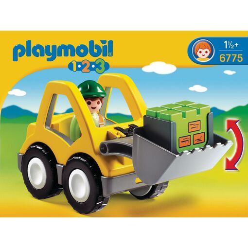 Playmobil 6775 - Excavatrice Et Ouvrier 1.2.3 - 2