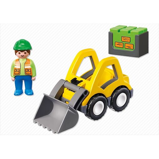 Playmobil 6775 - Excavatrice Et Ouvrier 1.2.3 - 4