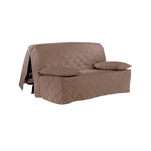 Housse Canapé Bz Coton Bachette Uni Matelassé -  - Taupe