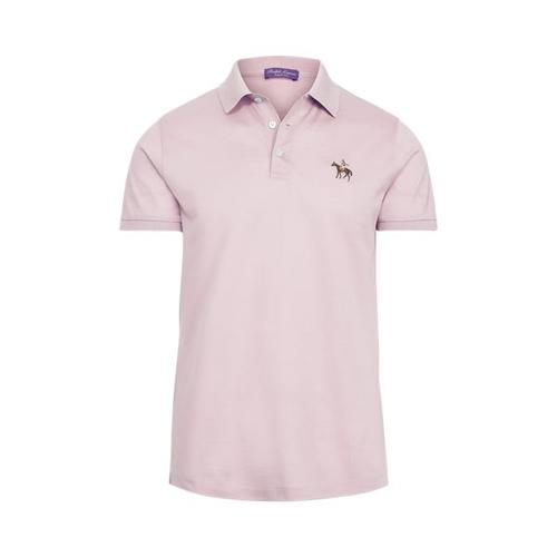 Polo Coupe Ajustée En Piqué Rose