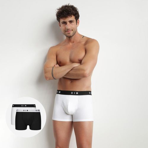 Lot De 2 Boxers Homme Coton Stretch Ceinture Rétro Noir Dim Originals