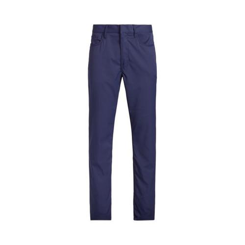 Pantalon Performance Slim En Sergé Bleu Marine Français