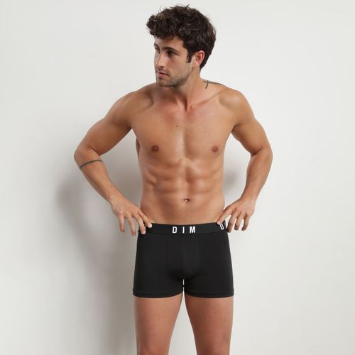 Boxer Homme En Coton Modal Et Ceinture Unie Noir Dim Originals