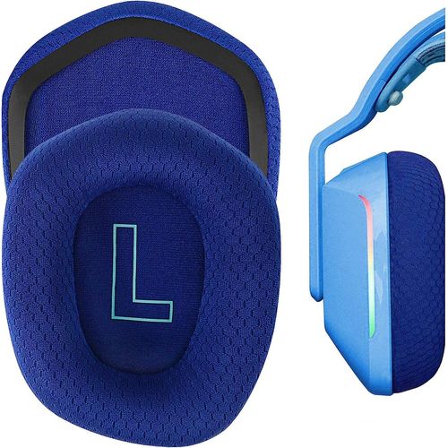 Coussinets de rechange confortables en maille pour casque Logitech G733 - Bleu