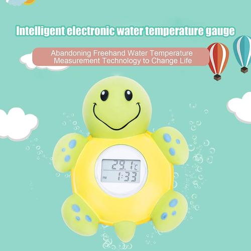 Thermomètre pour bébé baignoire mignonne baignoire de tortue thermomètre à  eau numérique Gift jouet de bain flottant pour tout-petit avec  avertissement de température