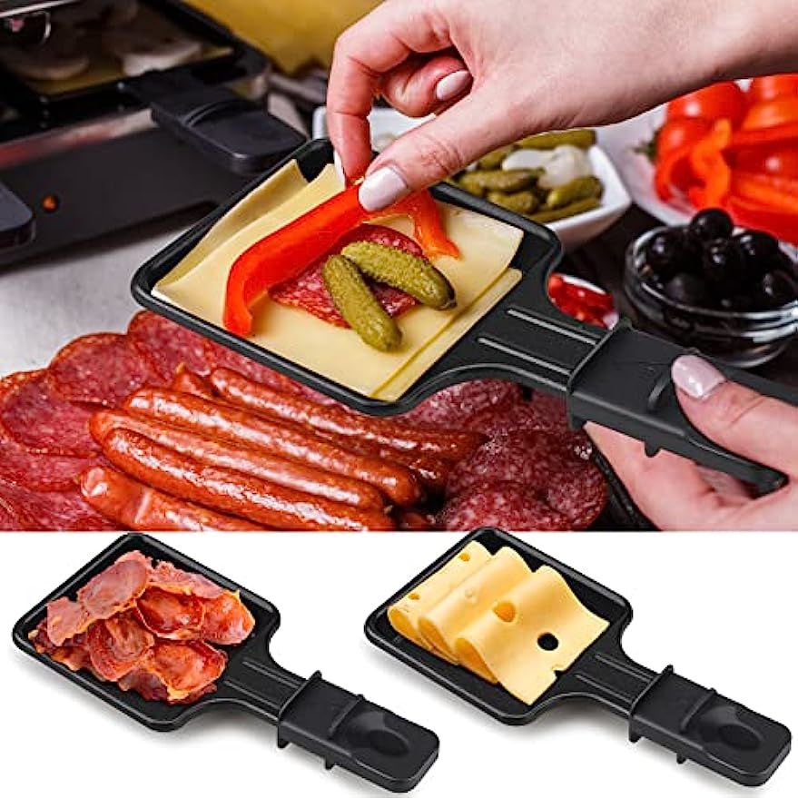 4st Coupelle Raclette Grill Et 4st Spatlar Raclette En Bois Polon Raclette  Grill Revtement Antiadhsif En Fonte Mini Assiette Avec Poigne Isole 754c