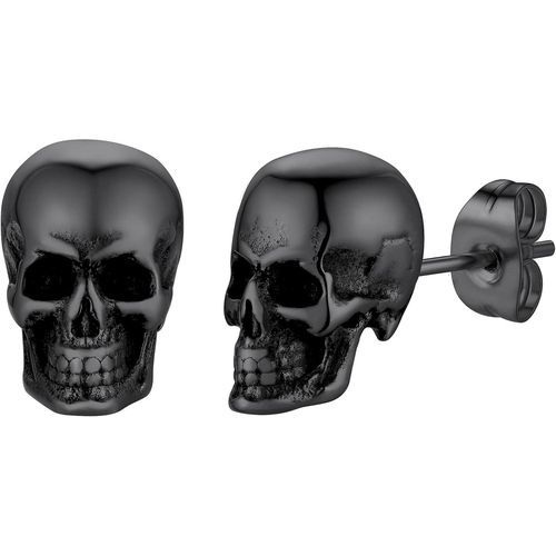 Boucle D'oreille Tete De Mort Clou D Oreille Crâne Homme Punk Garçon Femme Pendentif Fantôme Acier Créole Fille[Argent/Doré/Noir-Celtique] Bijoux Cadeau Halloween Mariage Noël