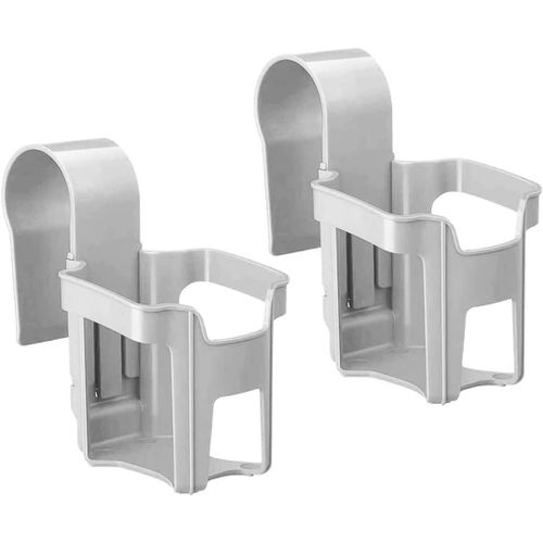 Lot de 2 porte-gobelets en plastique pour piscine - Accessoire multifonction pour piscine - Convient à la plupart des piscines((Gris)