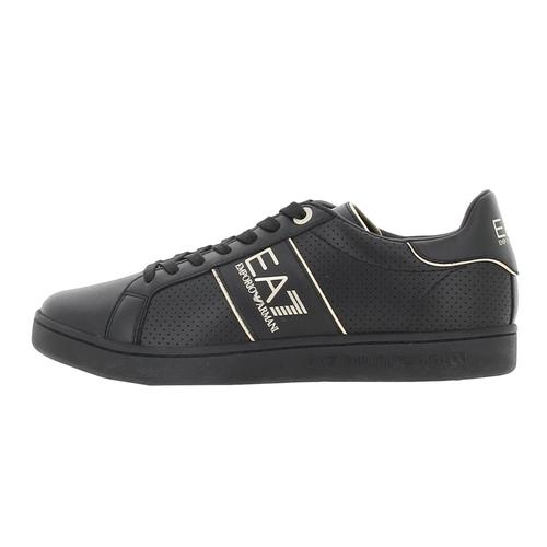 Chaussures Basses Cuir Ou Simili Ea7 Sneaker Triple Black+gold Noir