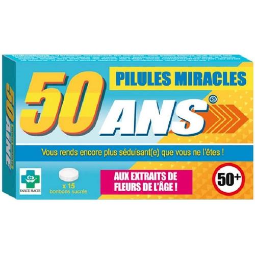 Boite De Médicament Bonbon Humoristique-Pilules Miracles Anniversaire 50 Ans