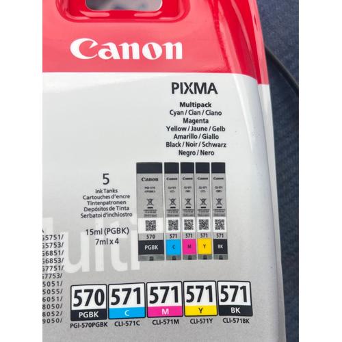 CANON Pack de 5 cartouches d'encre PGI-580 / CLI-581 PGBK/Noir