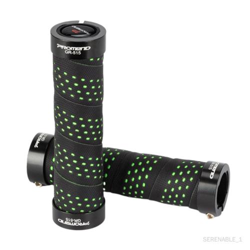 Poignées De Vélo De Montagne Guidon Double Verrouillage En Artificiel Sur Poignées Pour Embouts De Guidon De Vtt Multicolores Vert Noir