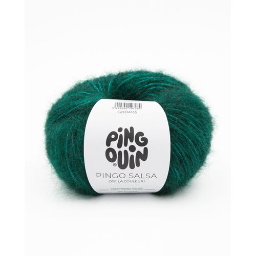 Pingouin - Pelote De Laine Pingo Salsa De 50g - Laine À Tricoter - 38% Acrylique,5% Laine,52% Polyester,5% Viscose - Aiguille N°6 - Couleur Vert Emeraude
