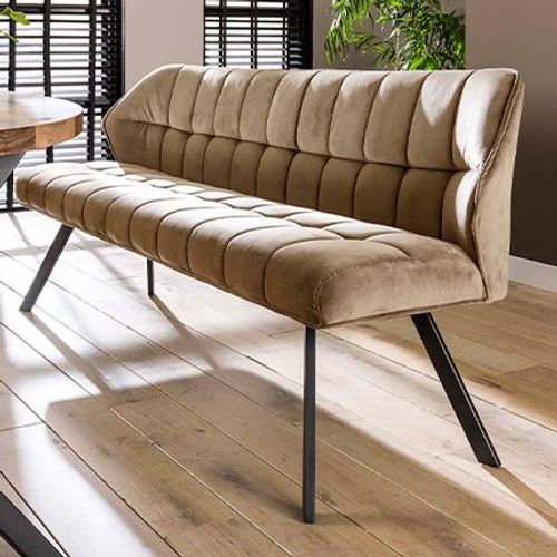 Banc 180x58x81 Cm En Velours Champagne